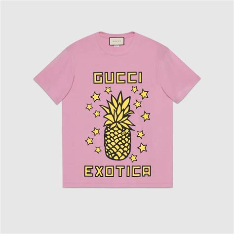 gucci silver pineapple|Gucci pineapple shirt.